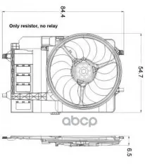17107529272 Крыльчатка с эл.мотором MINI (R50, R53) Cooper [2001/06-2006 NRF арт. 47301