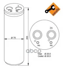 Осушитель AUDI A4 1.9D 01- NRF арт. 33205