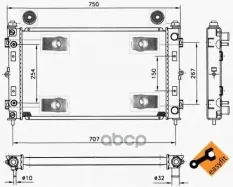 Радиатор системы охлаждения CHRYSLER Stratus 95- Easy Fit NRF арт. 50232
