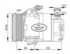 Компрессор кондиционера OPEL Corsa 1.2 01- NRF арт. 32083