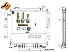 Радиатор системы охлаждения JEEP (Chrysler) Wrangler 86- NRF арт. 50315