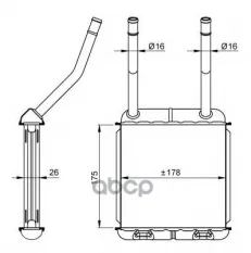 Радиатор печки NRF арт. 58147