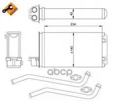 Радиатор печки NRF арт. 58617