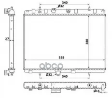 Радиатор системы охлаждения CITROEN C2 03- NRF арт. 58226