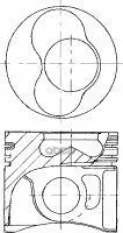 Поршень ДВС VW T5 2.5TDI 05- (1-2cyl) NURAL арт. 8742100010