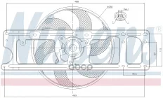 Крыльчатка с эл.мотором RENAULT CLIO 1,2 01- NISSENS 85253 (77 01 045 216) Nissens арт. 85253