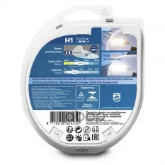 Лампа набор 12V H1 55W + W5W бокс (2шт.+2шт.) White Vision Ultra PHILIPS Philips арт. 12258WVUSM