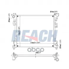 Радиатор системы охлаждения DODGE CARAVAN, GRAND CARAVAN, 2008- REACH арт. 14113062126