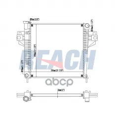 Радиатор двигателя JEEP LIBERTY 2.4 L4  2002-2005 REACH арт. 41-2482