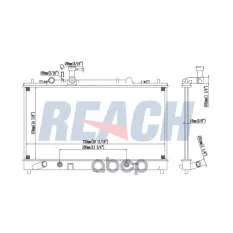 Радиатор двигателя MAZDA 6 2.3 L4 2003-2005 REACH арт. 41-2673