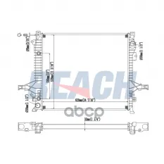 Радиатор двигателя VOLVO XC90 4.4 V8  2003-2010 REACH арт. 41-2878