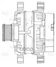Генератор для а/м Land Rover Freelander II (06-) 2.2TDi/Ford Mondeo IV (07-) 2.0TDCi 150A (LG 1050) STARTVOLT арт. LG 1050