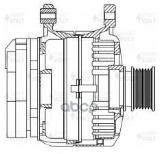 Генератор для а/м VAG Fabia II (07-)/Octavia A5 (04-)/Polo (09-) 1.4i 90A (LG 1871) STARTVOLT арт. LG 1871