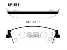 Колодки тормозные CADILLAC Escalade (06-) задние (4шт.) SANGSIN Sangsin brake арт. SP1563