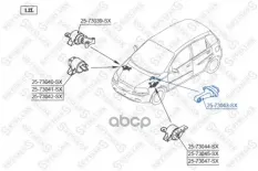 подушка ДВС задняя! Daewoo Kalos 02> Stellox арт. 2573043SX
