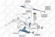 рычаг! VW Polo 95-00, Seat Arosa 97-98 Stellox арт. 5703516SX