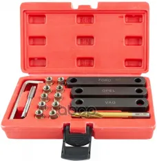 Набор инструментов для восстановления резьбы скобы тормозного суппорта, 16 предметов THORVIK арт. BTRK