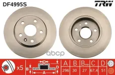 Диск тормозной передн BUICK (SGM): REGAL 08-, OPEL: INSIGNIA 08-, INSIGNIA Sports Tourer 08-, INSIGN TRW арт. DF4995S