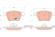 К-т дисков. тормоз. колодок Volvo XC 90 2002-, XC 70 2002-  F TRW арт. GDB1565