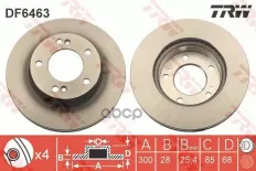 Диск тормозной SSANGYONG Stavic (13-) передний (1шт.) TRW TRW арт. DF6463