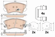 Колодки тормозные дисковые BUICK (SGM): LACROSSE II седан 09-/ OPEL: INSIGNIA 08-, INSIGNIA Sports T TRW арт. GDB1783