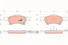 К-т дисков. тормоз. колодок Chrysler Vojager III 2000-  F TRW арт. GDB4129
