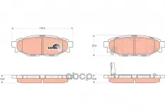 Колодки тормозные дисковые задн SUBARU: LEGACY IV 03-, LEGACY IV универсал 03-, OUTBACK 03- TRW арт. GDB3373