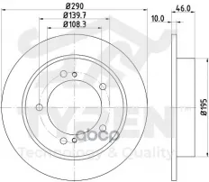 Диск тормозной, передний Suzuki Jimny FJ 98>, Jimny 19> TYREN арт. TYR1020951