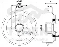 Барабан тормозной MAZDA 2 FORD ESCORT IV, FIESTA IV TYREN арт. TYR1310591