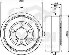 Барабан тормозной AUDI A2 SEAT CORDOBA SKODA FABIA I TYREN арт. TYR1312281