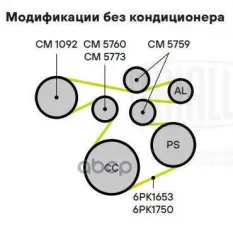 Ролик привод. ремня Trialli арт. CM 5760