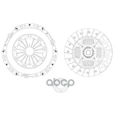 Сцепление в сборе для а/м Hyundai Matrix (01-) 1.6i (с мех. муфтой) (FR 0833) Trialli арт. FR0833