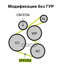 р/к привода! ремень, ролик Lada Vesta 1.6i/1.8i AC 15> Trialli арт. GD1203