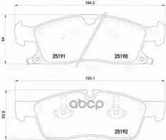 Колодки торм. для а/м Jeep Grand Cherokee IV (10-) диск. перед. т/с Ate (PF 4242) Trialli арт. PF 4242