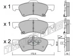 К-т дисков. тормоз. колодок Chrysler Vojager III 2000-  F Trusting арт. 6390