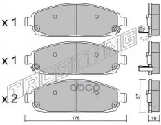 К-т дисков. тормоз. колодок Jeep Grand Cherokee 2005-  F Trusting арт. 7350