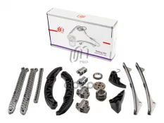 Комплект ГРМ Kia/Hyundai G6DB/G6DA (3 цепи +натяжители+успокоители, звездочки КВ/РВ) UM United Motors арт. 17-CDC116