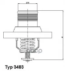 [E2858853455A9] Термостат Снят с производства Citroen, Peugeot 1.8-2.2 16V 99- Wahler арт. 348389D