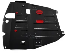 Защита картера + КПП, Chevrolet Captiva 2012-2015, V - 2.2d 2.4 3.0 со штатной поперечной балкой Автоброня арт. 111.04208.1