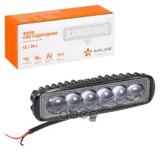 Фара рабочего света 157х42x40мм 18Вт 6LED 4D линза прямоугольная AIRLINE AIRLINE арт. ALED006