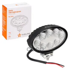 Фара светодиод. овальная  8LED  ближний свет  24Вт  140х86х55мм  12/24В  PLUS (ALED013) AIRLINE арт. aled013