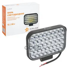 Фара светодиодная прямоугольная 43LED, направленный свет, 43Вт, 152х104х40мм, 12/24В AIRLINE ALED021 AIRLINE арт. ALED021