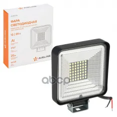 Фара светодиод. квадратная  49LED  ближний свет  25Вт  108х108х28мм  12/24В  PLUS (ALED026) AIRLINE арт. aled026