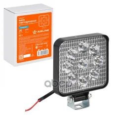 Фара светодиод. квадратная  9LED  дальний свет  9Вт  83х83х22мм  12В  STANDARD (ALED027) AIRLINE арт. aled027