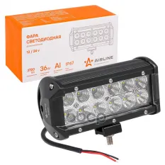 фанарь светодиодный! (балка) двухрядная, 12 LED рассеяный свет, 36W (165х78х65) 12/24V AIRLINE арт. ALED046