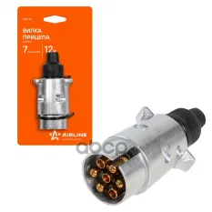 Вилка прицепа 12В 7 контактов металл AIRLINE ATE-02 AIRLINE арт. ATE-02