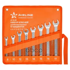 Набор ключей комбинированных PRO 8пр. (8-17мм) сумка (AT-8-45) AIRLINE арт. at-8-45
