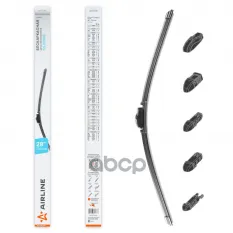 Щетка стеклоочистителя бескаркас SILICONE 700мм (28) 5 адаптеров (AWBBS013) AIRLINE арт. awbbs013