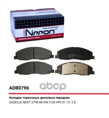 Тормозные колодки Allied Nippon ADB0796 (A21R233501171) ALLIED NIPPON арт. ADB 0796