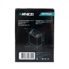 Аккумулятор ARNEZI мото AGM 4 А/ч обратный R+ 114x71x85 EN 50 А ARNEZI арт. E9YTX4L0